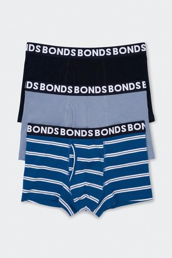 Classic Trunk 3 Pack (Blue Vibration Stripe / Storm Grey / Nu Black)