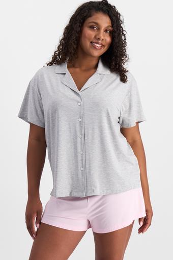 Cool Sleep Short Sleeve Shirt (New Grey Marle)