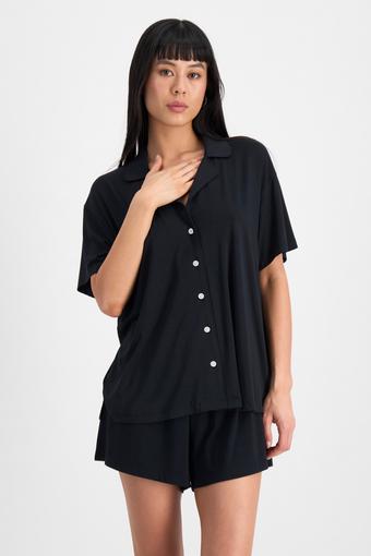 Cool Sleep Short Sleeve Shirt (Nu Black)