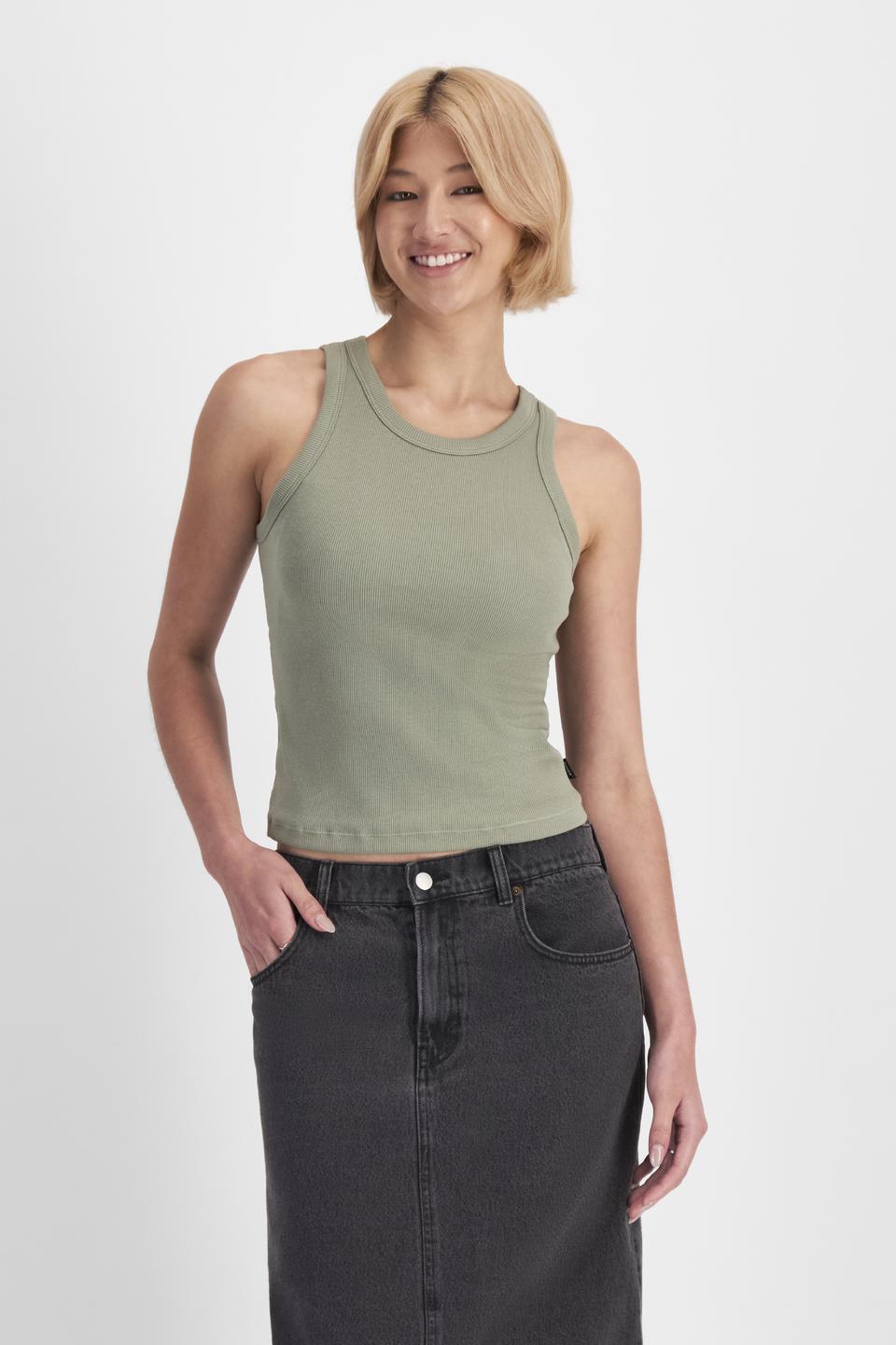 Cotton Rib Bra Tank