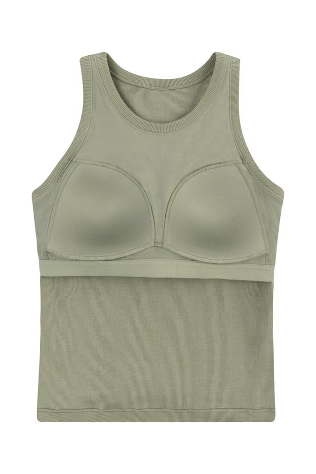 Cotton Rib Bra Tank