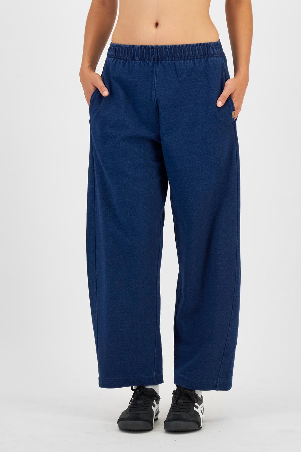 Denim Wash Barrel Leg Trackie