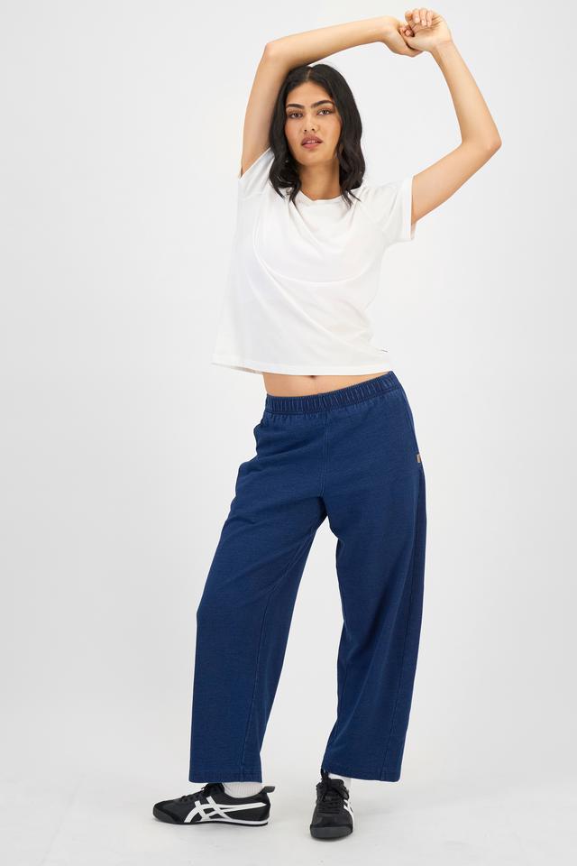 Denim Wash Barrel Leg Trackie