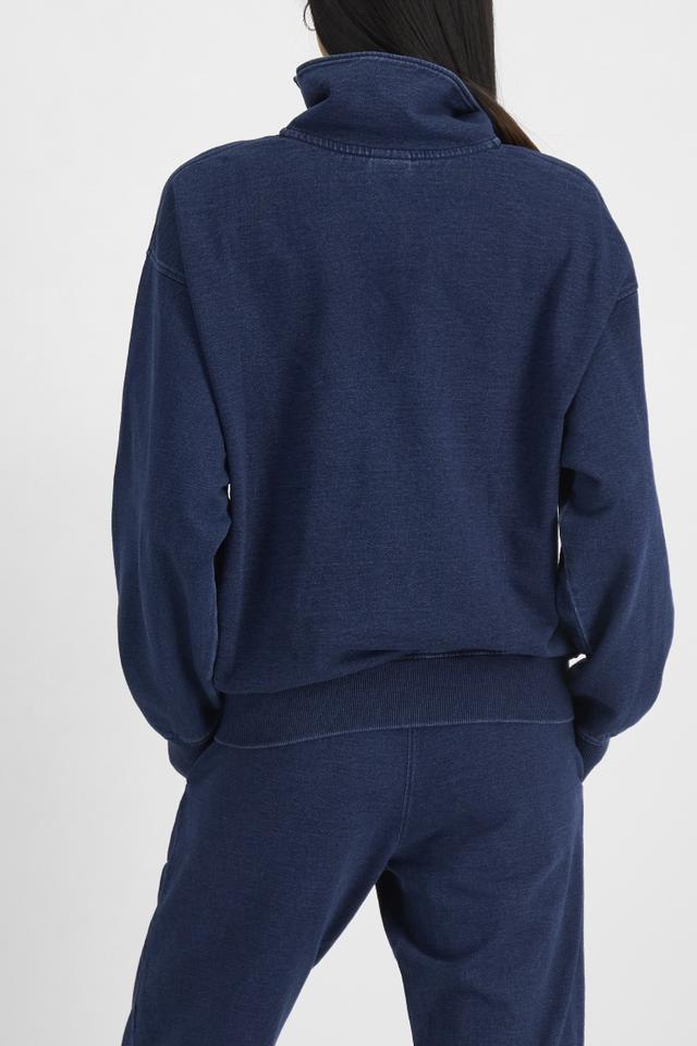 Denim Wash Half Zip Pullover
