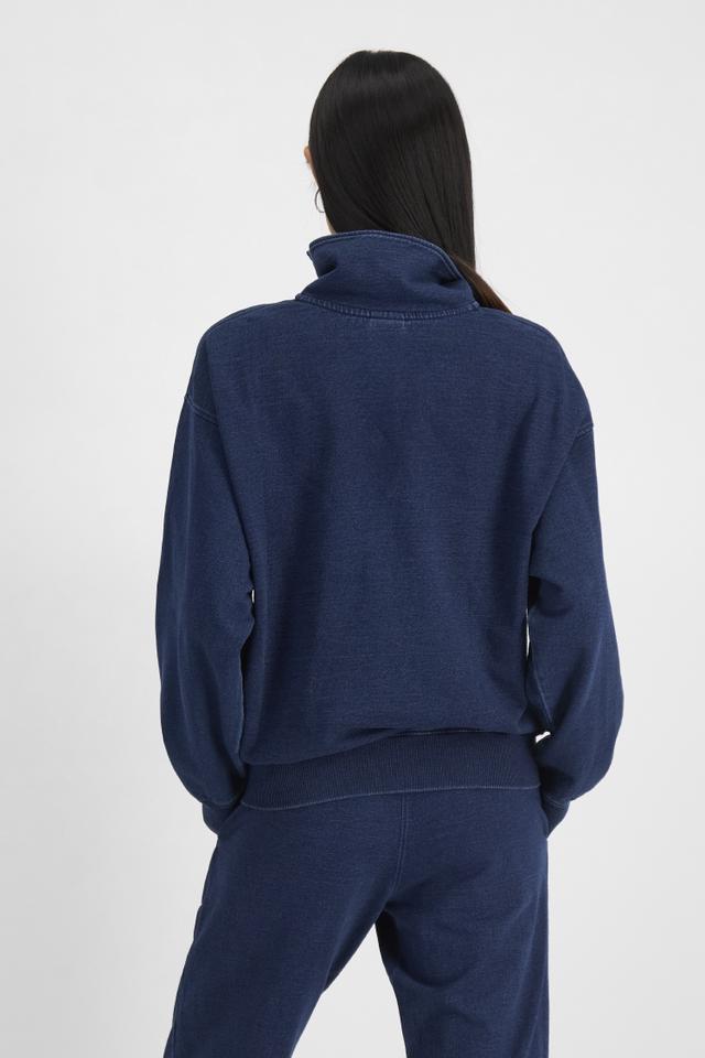 Denim Wash Half Zip Pullover