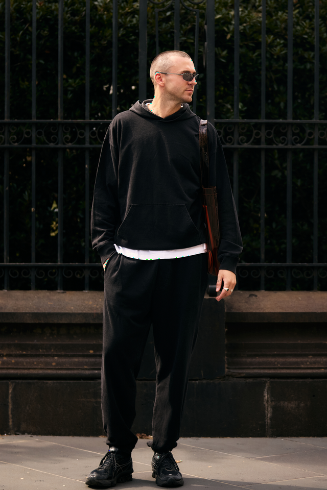 Denim Wash Sweats Hoodie