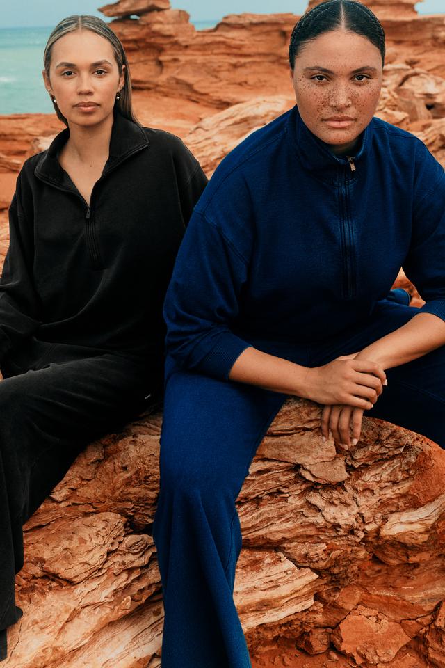 Denim Wash Sweats Wide Leg Trackie