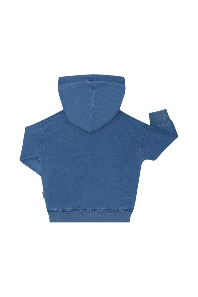 Denim Wash Zip Hoodie