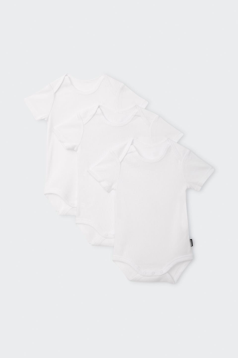 Essentials Rib Shortsleeve Bodysuit 3 Pack