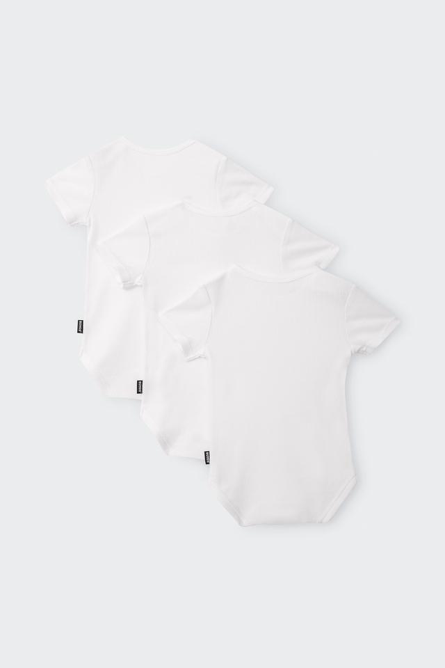 Essentials Rib Shortsleeve Bodysuit 3 Pack