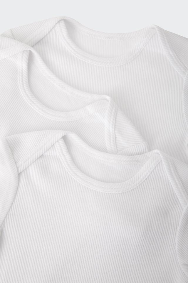 Essentials Rib Shortsleeve Bodysuit 3 Pack