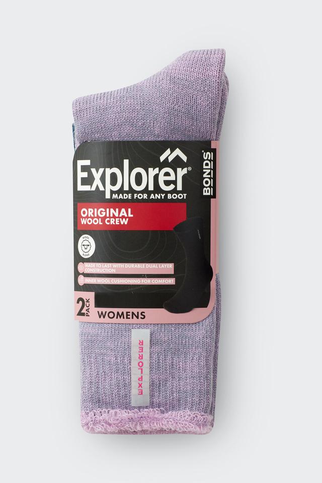 Explorer Womens Original Wool Crew Socks 2 Pack