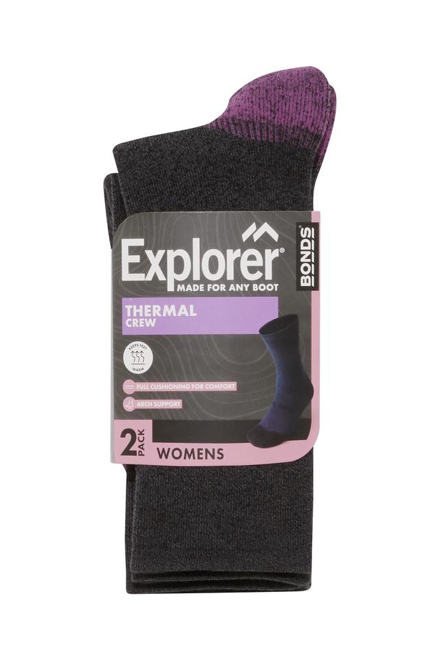 Explorer Womens Thermal Crew Socks 2 Pack