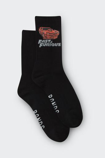 Fast & Furious X Bonds Mens Crew Socks 1 Pack (Black)
