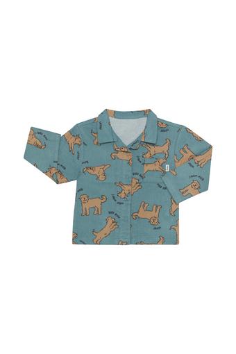 Flannelette Long Sleeve Top (Big Goldie Dog)