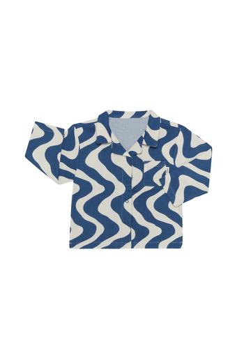 Flannelette Long Sleeve Top (Mini Dream Waves)
