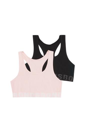 Girls Anti Chafe Crop 2 Pack (Tea Party/Black)