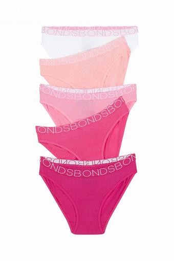 Girls Bikini 5 Pack (White Pink Pink Pink Pink)