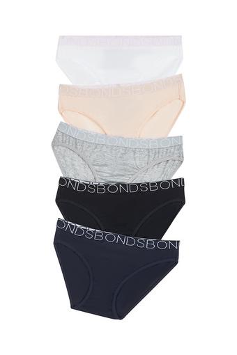 Girls Bikini 5 Pack (Black White Grey Nude Navy)