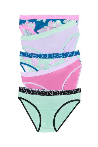 Girls Bikini 5 Pack (Teal/Mint/Pink Floral)