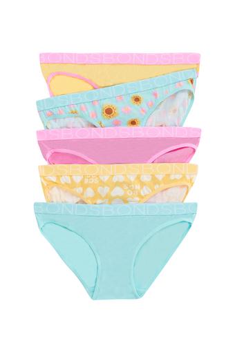 Girls Bikini 5 Pack (Sunflower Scatter)