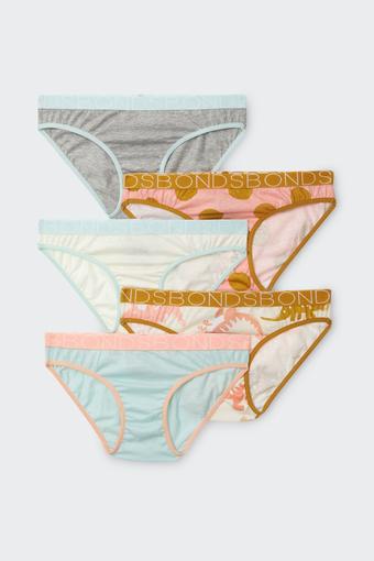 Girls Bikini 5 Pack (Sleepy Dinosaur)