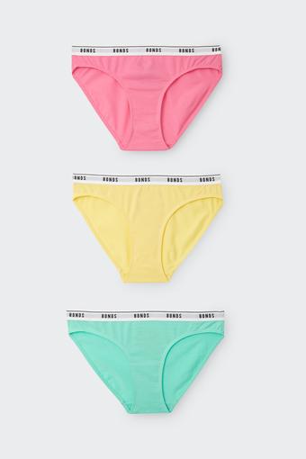 Girls Hipster Bikini 3 Pack (Shook / Honeymoon / Isla Blue)