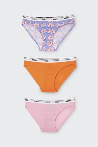 Girls Hipster Bikini 3 Pack (Framed in Flowers)