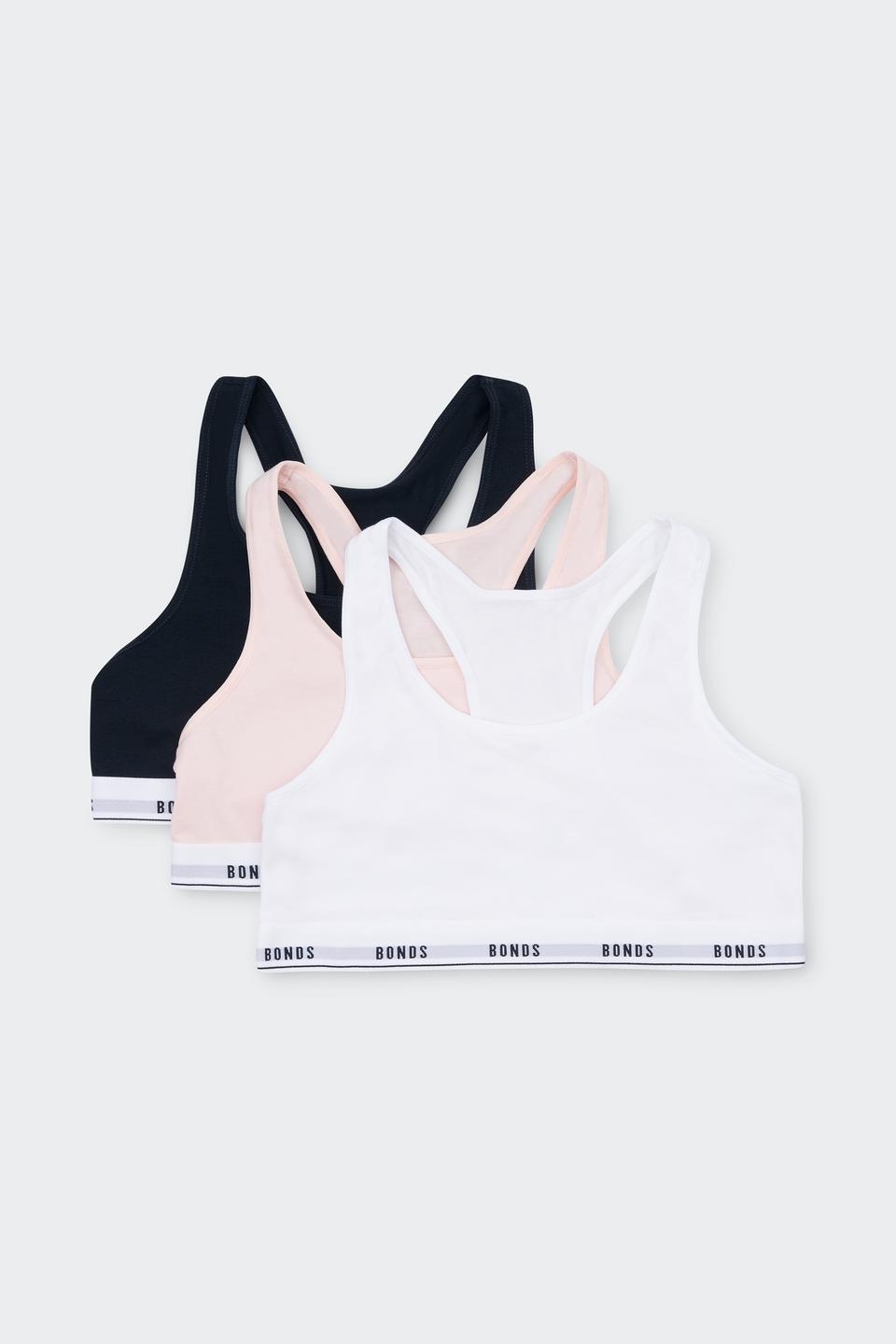 Girls Hipster Racerback Crop 3 Pack