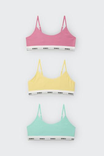 Girls Hipster Scoop Crop 3 Pack (Shook / Honeymoon / Isla Blue)
