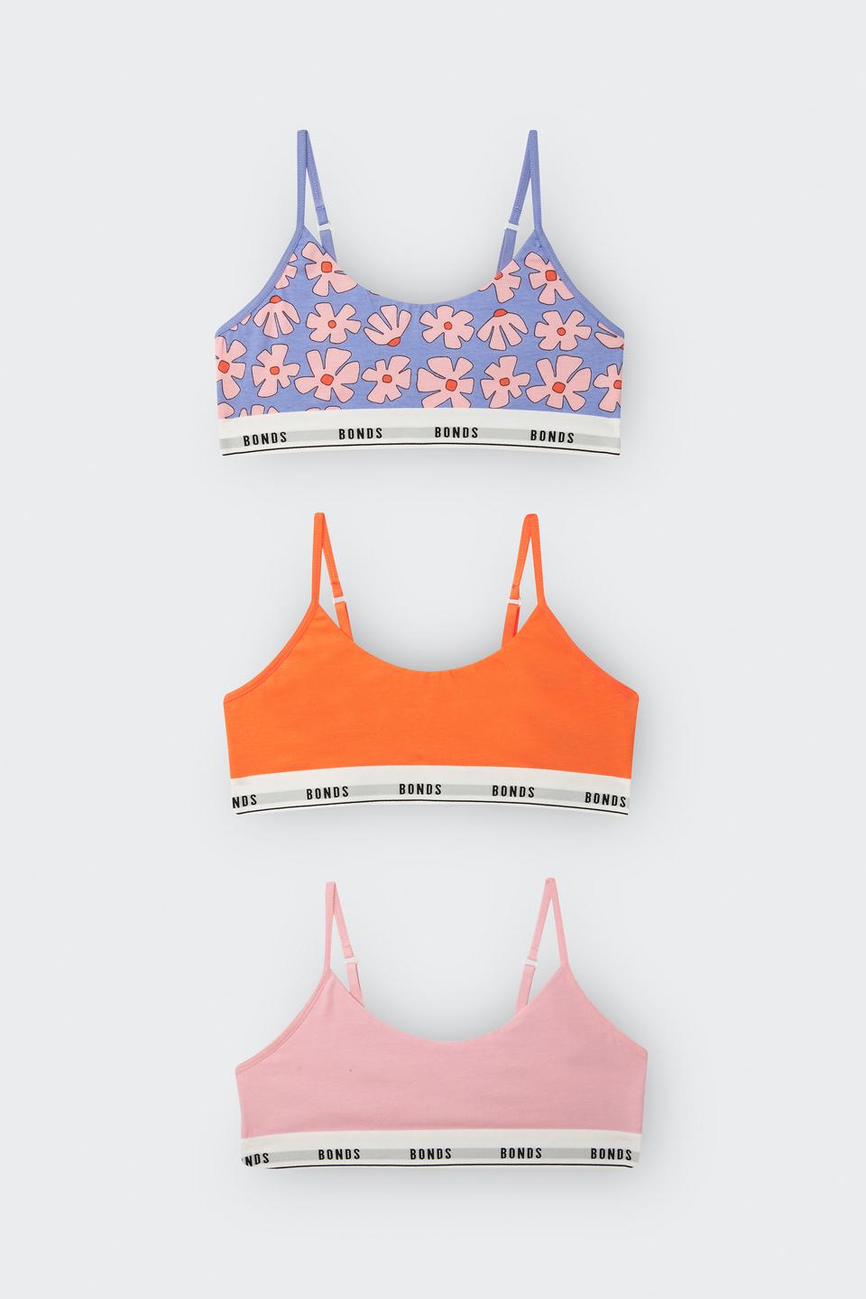 Girls Hipster Scoop Crop 3 Pack