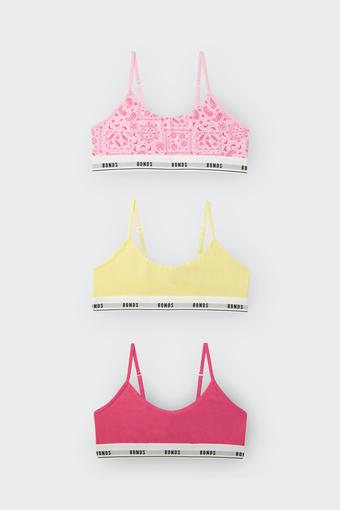 Girls Hipster Scoop Crop 3 Pack (Sea Breeze Boho)
