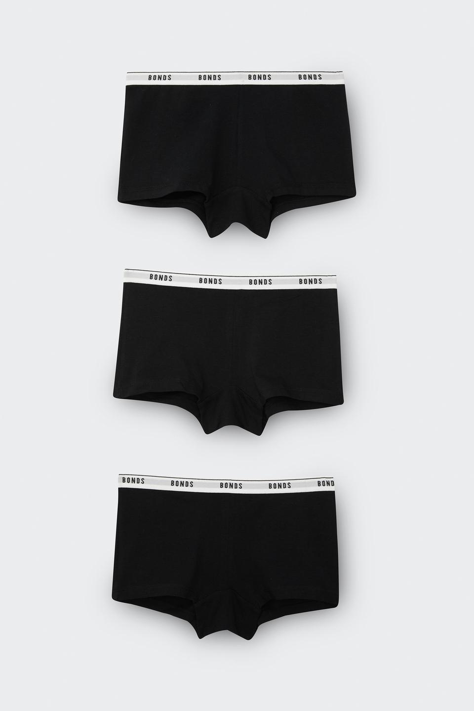 Girls Hipster Shortie 3 Pack