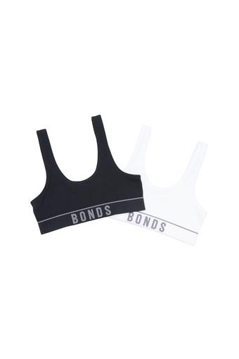 Girls Retro Rib™ Tank Crop 2 Pack (Black & White)