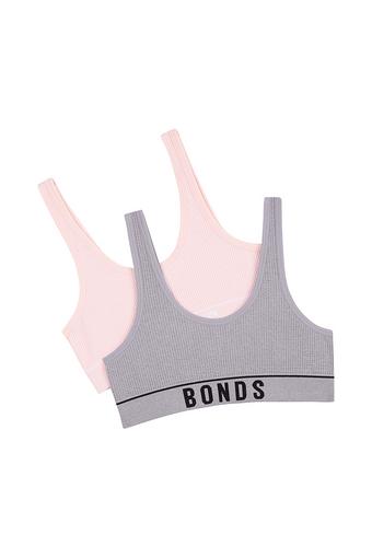 Girls Retro Rib™ Tank Crop 2 Pack (Sweet Mauve / Windflower)
