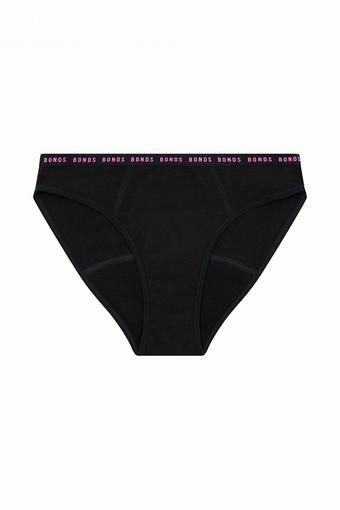 Girls Period Bikini Moderate (Black / Albertine Pink)