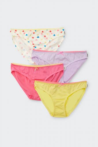 Girls Picot Lace Bikini 4 Pack (Lots Of Love Mini)