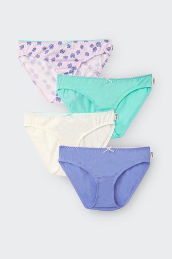 Girls Picot Lace Bikini 4 Pack (Floral Confetti)