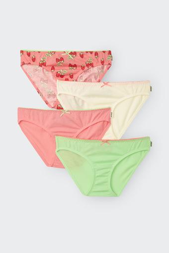 Girls Picot Lace Bikini 4 Pack (Berries in Bloom)