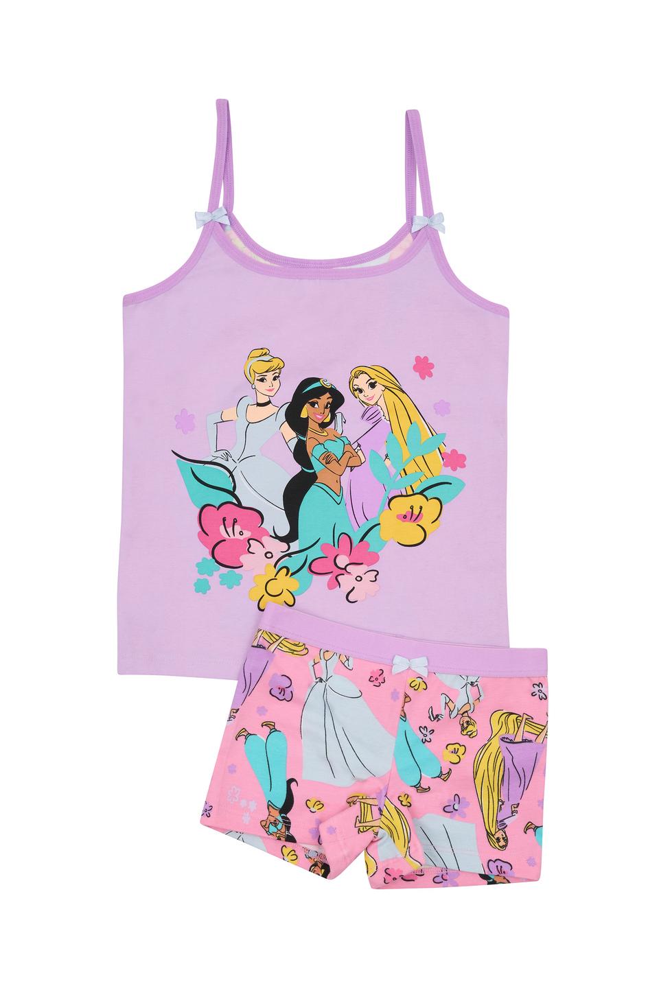 Girls Princess Cami And Shortie Set
