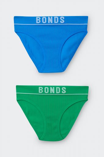 Girls Retro Rib™ Bikini 2 Pack (Free Spirit/Jam Jam)