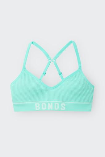 Girls Retro Rib™ Contour Crop (Exmouth Aqua)