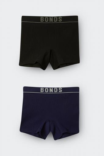Girls Retro Rib™ Mid Shortie 2 Pack (Pack 03)