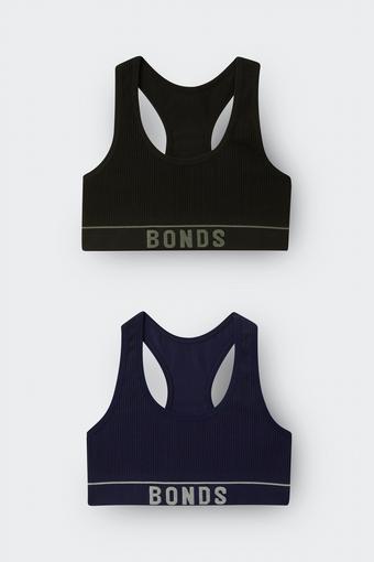 Girls Retro Rib™ Racer Crop 2 Pack (Pack 03)