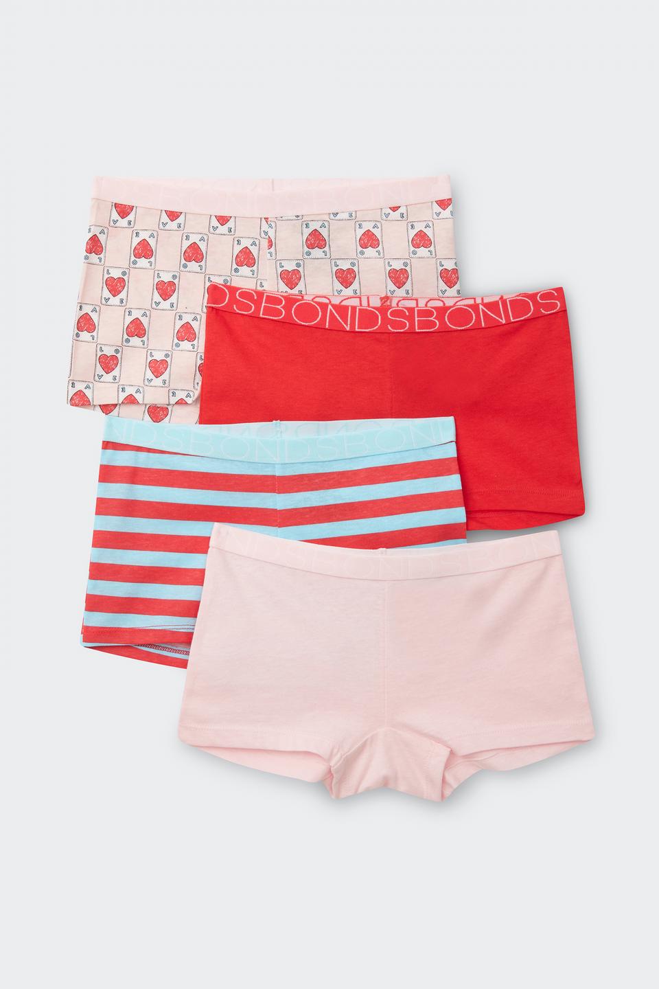 Girls Shortie 4 Pack