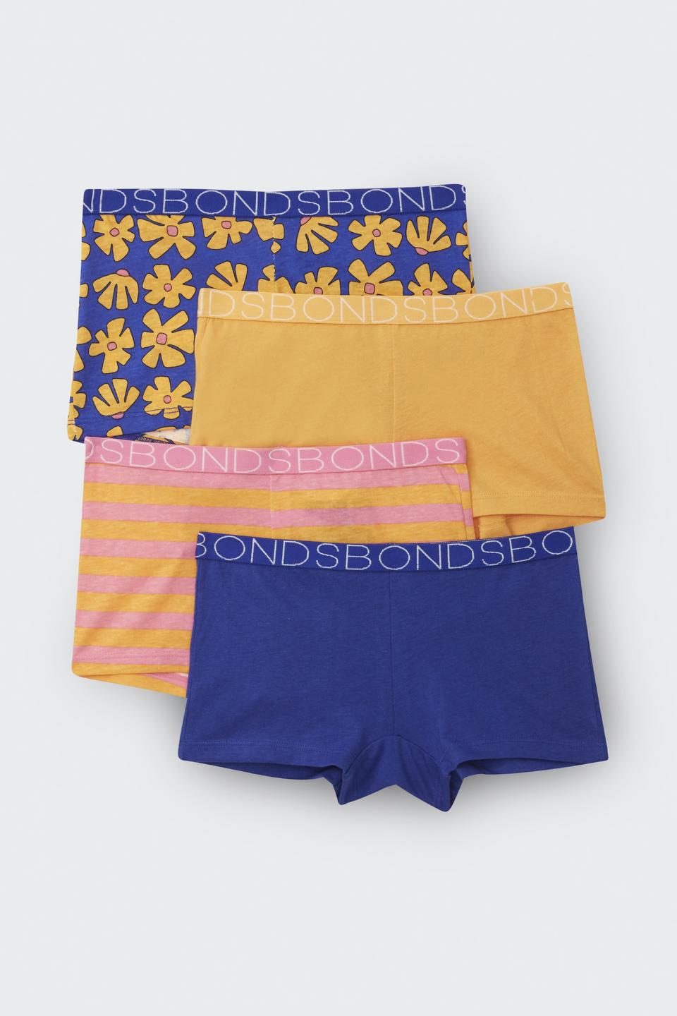 Girls Shortie 4 Pack