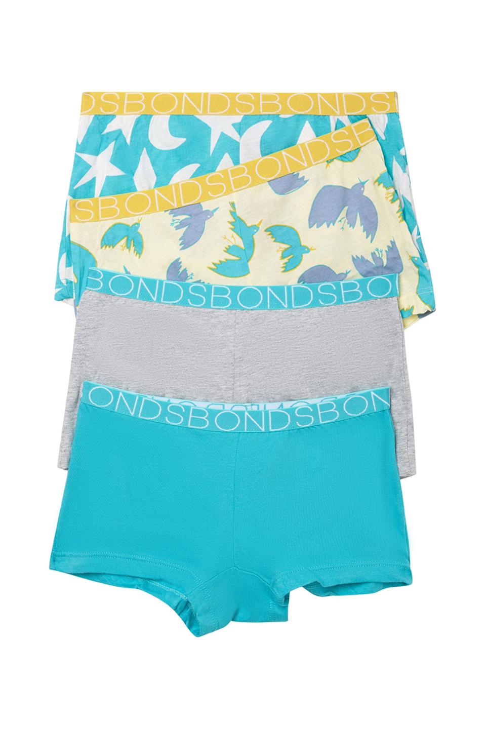 Girls Shortie 4 Pack
