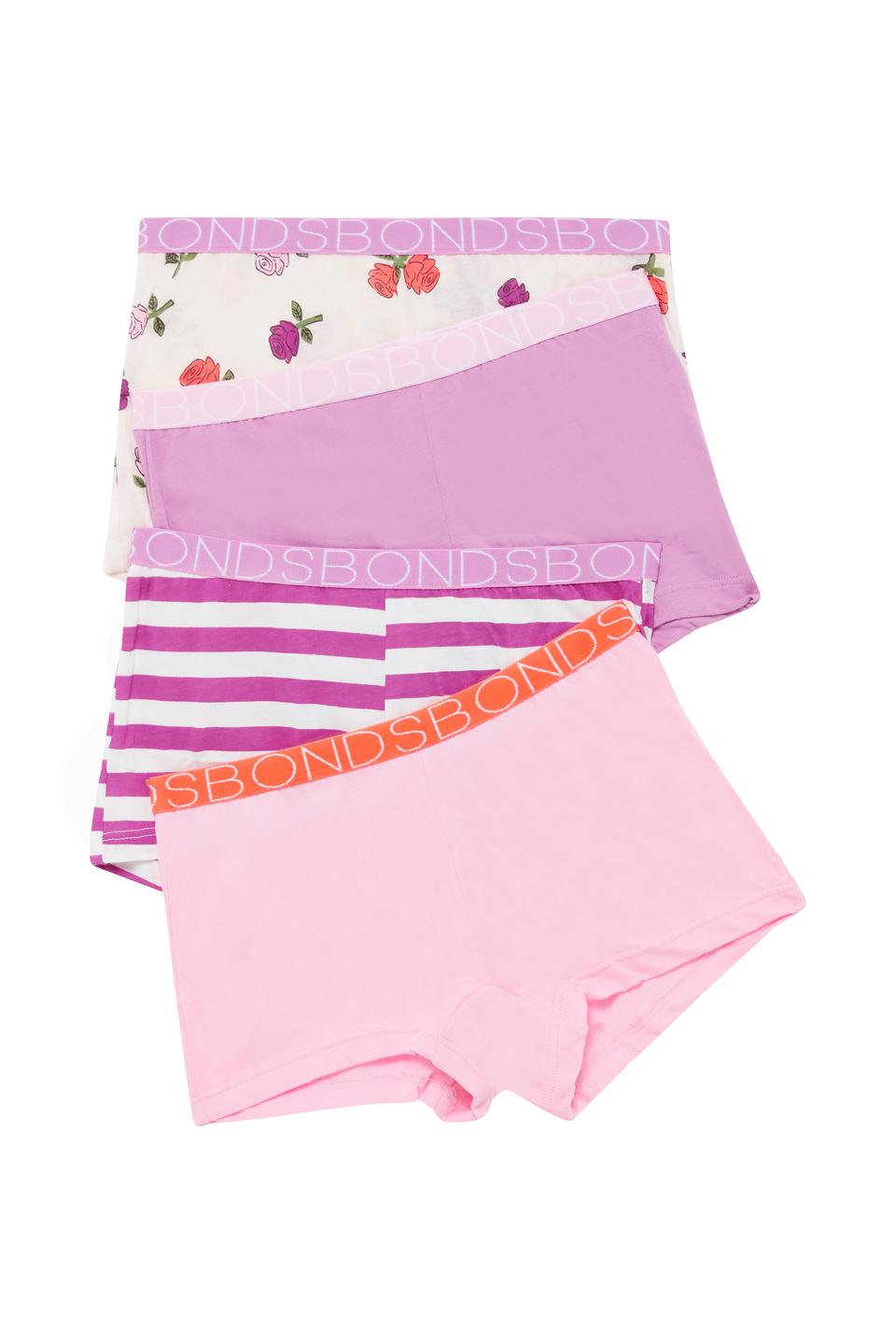 Girls Shortie 4 Pack