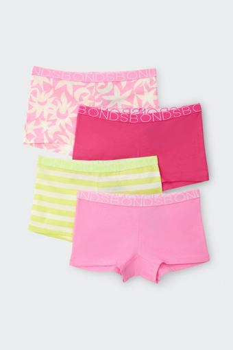 Girls Shortie 4 Pack (Mini Lunar Sunflower)