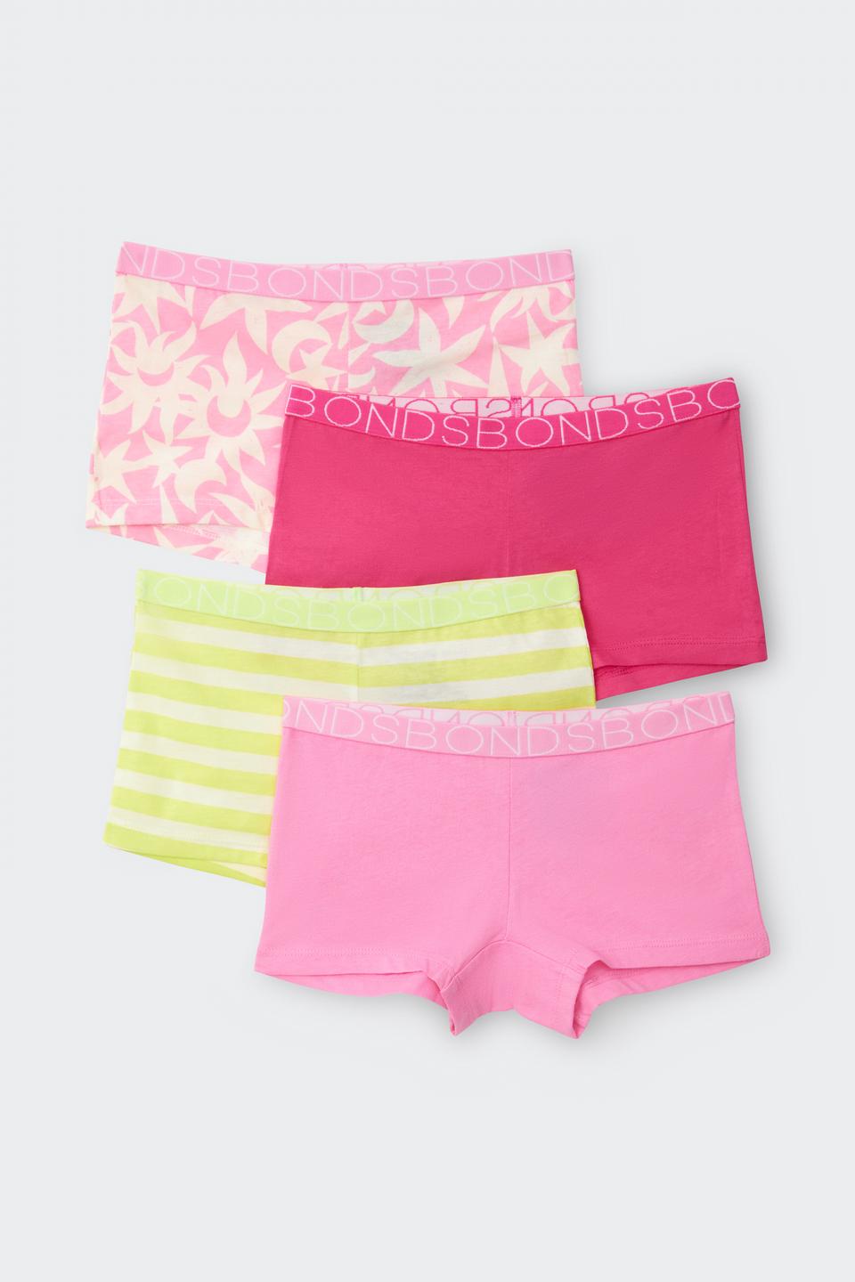 Girls Shortie 4 Pack